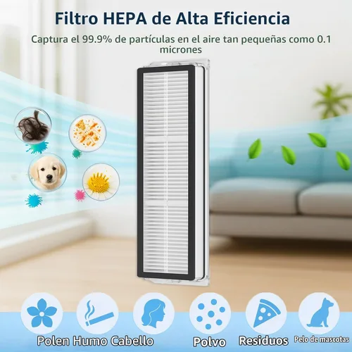 Vista 5 de Piezas de repuesto D10 Plus, compatibles con Dreame Bot D10 Plus Gen 1 (RLS3D), kits de accesorios de aspiradora, 2 cepillos principales, 4 cepillos