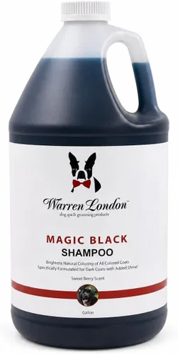 Vista 10 de Warren London Magic Black Dog Shampoo - Champú iluminador para abrigos oscuros, aroma a bayas, seguro para cachorros y gatos, fabricado en Estados