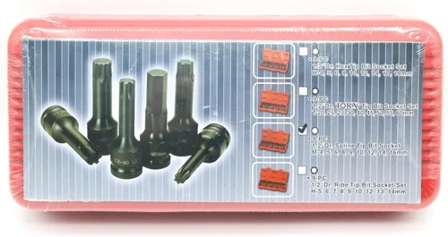 Vista 3 de TMAX 9 pc Spline 12 punto 3 pulgadas largo negro impacto Bit Socket Set 1/2 pulgada Square Drive Auto reparación herramienta