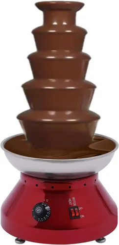 Vista 10 de Fuente de fondue de chocolate de 4 niveles, calentador eléctrico de acero inoxidable para derretir chocolate, máquina de fusión calentada, capacidad