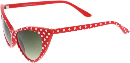 Vista 8 de zeroUV - Women's Retro Polka Dot Oversize Cat Eye Sunglasses 54mm