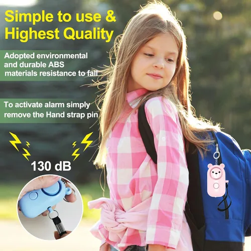 Vista 4 de Safe Sound - Llavero de alarma personal para mujeres, hombres, niños, niños y ancianos, alarma de seguridad de autodefensa de sirena de 130 dB
