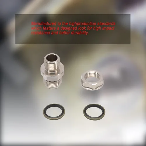 Vista 6 de Adaptador de tapón de drenaje de bandeja de aceite Turbo 10AN Sustituye a 315-04301-010/31504301010 Atornillado, taladro y apriete Hierro