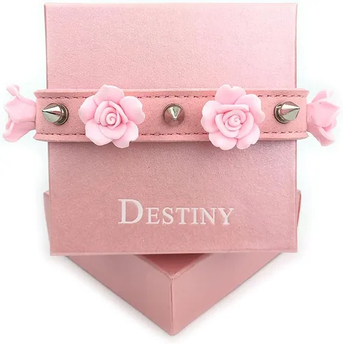 Vista 9 de Destiny Love Gargantilla hecha a mano con flor de rosa, collar de terciopelo con caja para mujeres y hombres