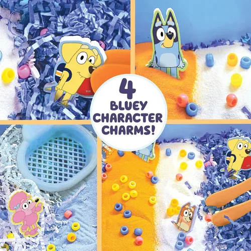 Vista 3 de Horizon Group USA Caja sensorial oficial Bluey Seek & Find, juguetes sensoriales listos para usar para niños pequeños de 3 a 4 años con tapa, arena