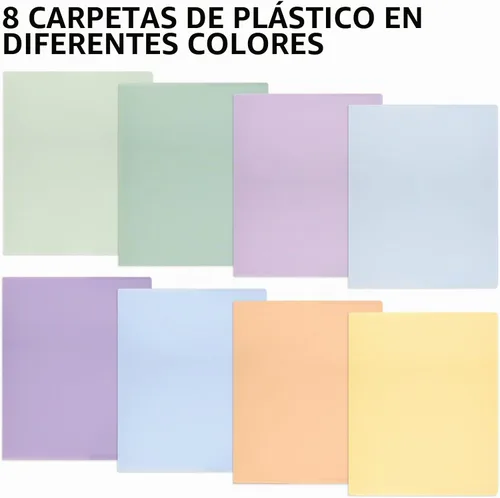 Vista 6 de EOOUT 24 carpetas de plástico con bolsillos, carpetas de bolsillo resistentes, carpetas de archivos de 2 bolsillos con 2 soportes para tarjetas