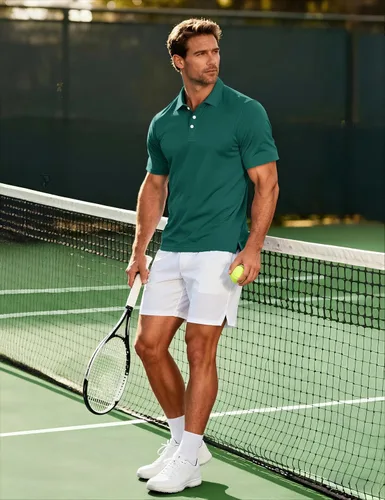 Vista 4 de MAGCOMSEN Camisas polo para hombre, 3 botones, casuales, de trabajo, secado rápido, manga corta, camisa de golf, piqué, rendimiento al aire libre