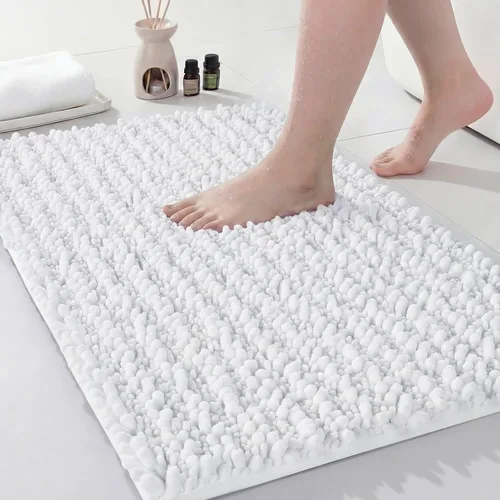 Vista 40 de Disolla Alfombra de baño pequeña, antideslizante, lavable, color beige, 17 x 24 pulgadas, súper absorbente, suave, alfombra de baño de felpilla