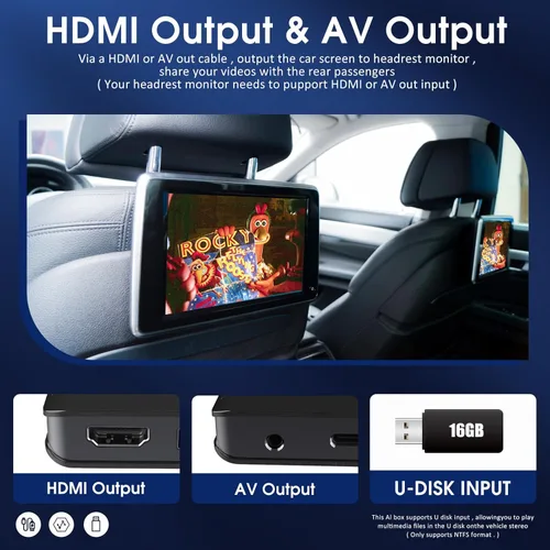 Vista 4 de Magic CarPlay Box 3.0 Max, CarPlay AI Box Soporte YouTube/Netflix/Hulu, etc., Qualcomm Multi-Core Android System Multimedia Video Box