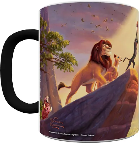 Vista 4 de Thomas Kinkade's The Lion King Morphing - Tazas de desayuno Negro