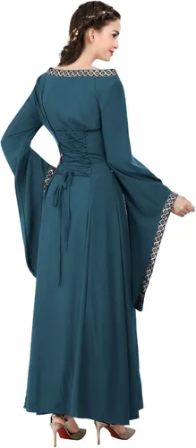 Vista 65 de Kranchungel - Vestidos renacentistas de estilo medieval/irlandés/campesino para mujer; disfraz de hada, para bailes