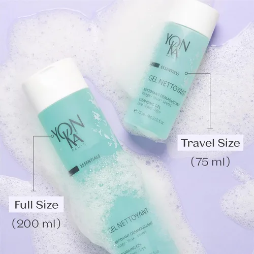 Vista 4 de Yonka Gel Cleanser - Limpiador facial suave y removedor de maquillaje, 2.53 onzas líquidas Algas rojas y aminoácidos, para piel grasa y propensa