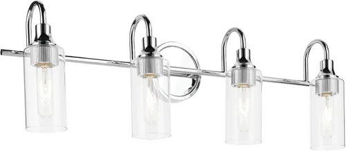 Vista 24 de Kichler Kavi - Lámpara de tocador de baño de 3 luces, bronce champán Champagne bronce