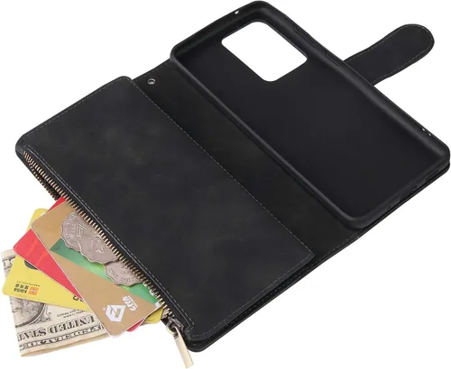 Vista 4 de Asuwish Compatible con Samsung Galaxy S20 Ultra Glaxay S20ultra 5G funda de vidrio templado protector de pantalla y tapa de tarjetero, fundas