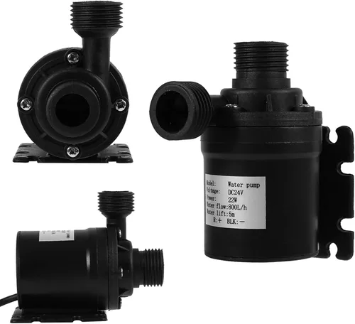Vista 2 de Sumergible DC 24V Bomba de circulación de agua caliente Energía Solar Motor sin escobillas Acuario Sumergible 800L Bombas de agua de energía