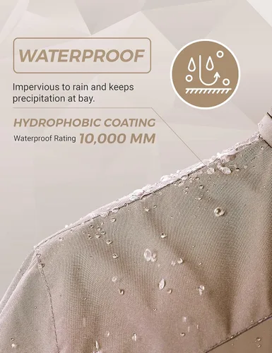 Vista 5 de Wantdo - Chaqueta de esquí impermeable con capucha, cálida, resistente al viento, la lluvia y el invierno, para hombre