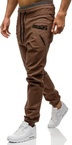 Vista 2 de Manwan walk Pantalones deportivos de moda para hombre, pantalones ajustados y cónicos de algodón