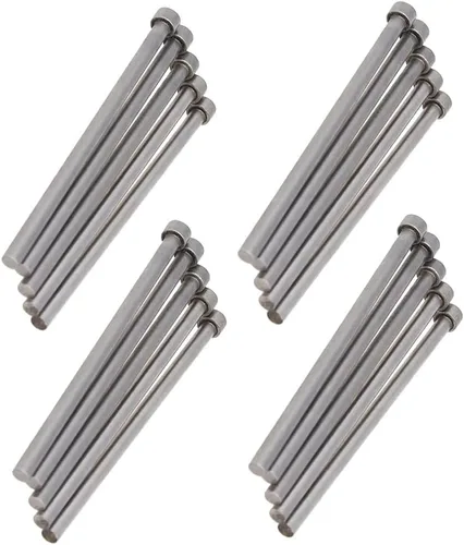 Vista 11 de Auniwaig 0.059 in de diámetro punta redonda de acero recto eyector Pin Punch 3.937 in largo gris plateado 20pcs