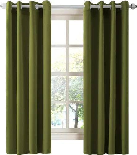 Vista 117 de LA PALMA Cortinas opacas con aislamiento térmico y ojales, para sala de estar, dormitorio, paquete de 2 paneles