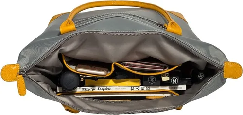 Vista 5 de DORIS&JACKY Bolso de mano para mujer, grande, ligero, de cuero, de nailon, para el trabajo, bolso de hombro y bolso de viaje plegable Large