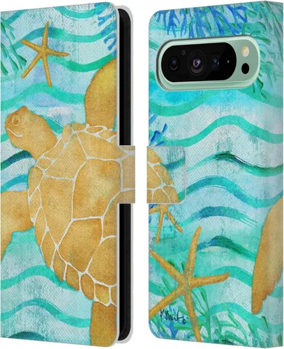Vista 11 de Head Case Designs Officially Licensed Paul Brent Agate Mermaid Coastal Leather Wallet Case Compatible with Google Pixel 9 Pro XL