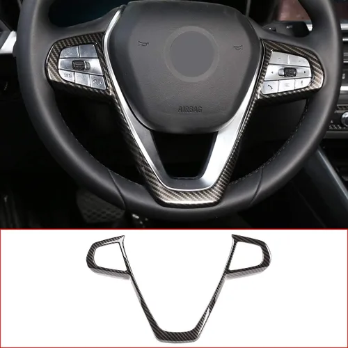 Vista 10 de Cubierta del marco del volante de automóvil ABS para BMW Serie 3 Serie 5 Serie 7 Serie 6 GT X3 X5 X7 G01 G05 G07 G20 G30 G11 Luxury 2019-2020 Negro