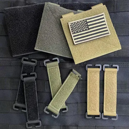 Vista 7 de Panel de parches táctico Molle con gancho y bucle, accesorio Molle para mochila, chaleco, insignia de bricolaje e insignia