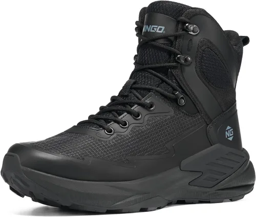 Vista 8 de NINGO Men's Military Tactical Waterproof Boots, Non Slip Work Boots for Men Marrón moca