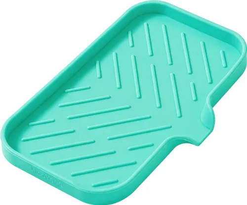 Vista 36 de MicoYang Jaboneras de Baño de Silicona con Boquilla de Drenaje - Organizador de Fregadero de Baño y Cocina, Soporte para Esponja, Bandeja de Jabón