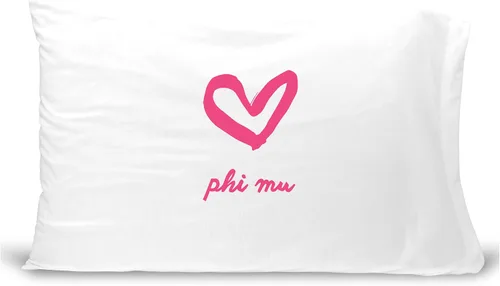 Vista 17 de sockprints Funda de almohada Alpha Chi Omega - Nombre de la hermandad con diseño de corazón. Funda de almohada 100% algodón tamaño estándar 20 x 30