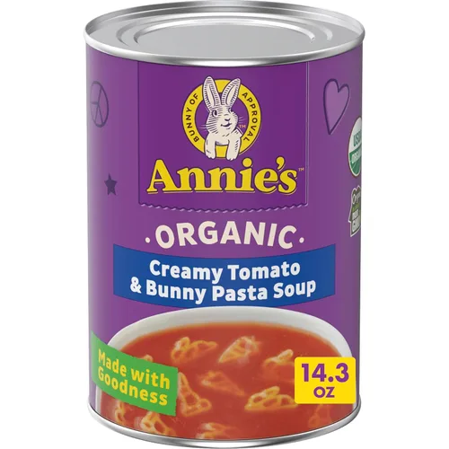 Vista 13 de Annie's - Sopa orgánica de pasta con forma de conejito y caldo de pollo, 14 onzas