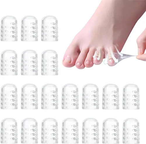 Vista 8 de Protector de Dedos del Pie de Silicona Antifricción, Protectores de Dedos del Pie de Gel Transpirables Cubiertas para Dedos del Pie, Protectores