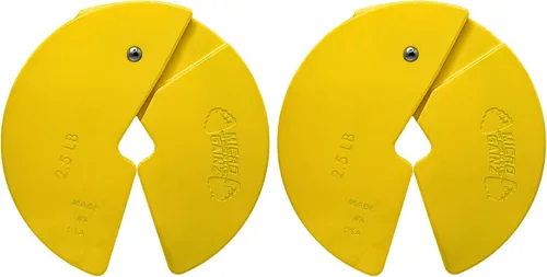 Vista 8 de Micro Gainz Placa de peso fraccional para mancuernas de 2.5 lb, ideal para micro cargas, (elige color) juego de 2 placas de peso fraccional