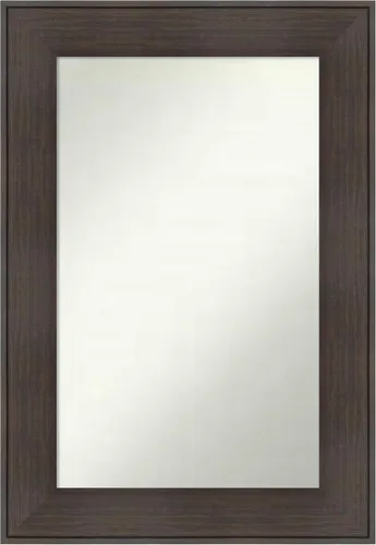 Vista 124 de Amanti Art Espejo personalizado, espejo de baño de veta de madera rústica William, espejo de pared o espejo de tocador de baño sobre el fregadero