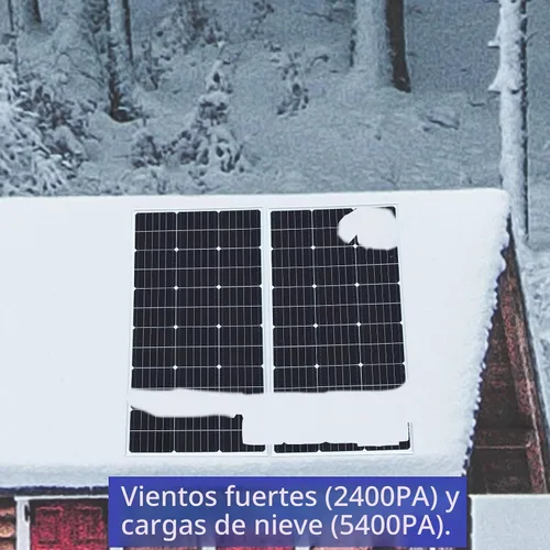 Vista 4 de Kit de panel solar de 200 W, 12 voltios/24 voltios para casa rodante, barco, cámper 2x 100W Monocrystalline Module,20A Charge Controller for RV