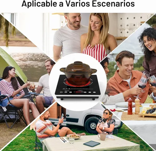 Vista 7 de Cocina eléctrica de una sola quemadora, quemador portátil de la encimera de 1800W