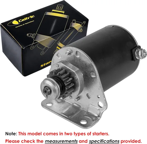 Vista 4 de Caltric Motor de arranque compatible con John Deere 92H D125 D130 D140 D155 D160 MIA13038 / engranaje de acero de 15 dientes