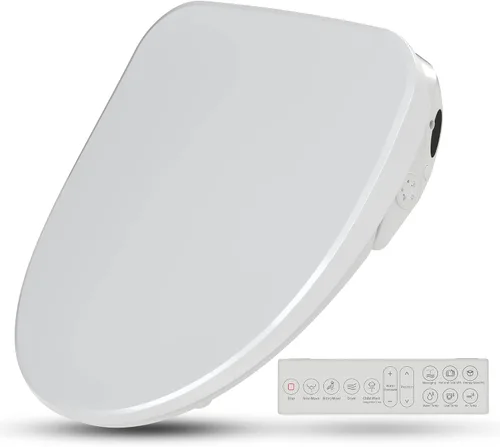 Vista 8 de ANZZI Asiento eléctrico elegante del bidé para los retretes alargados Blanco