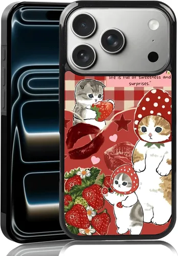 Vista 95 de Elegante funda de teléfono con diseño de gato Marie compatible con iPhone 11, funda de encaje dorado para iPhone, a prueba de golpes, rosa fucsia