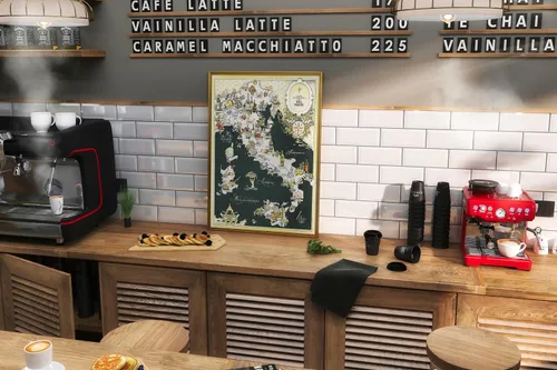 Vista 7 de Carta Gastronomica - Carta Gastronomica - Cocina italiana decoración de restaurante sin marco (16 x 20 pulgadas)