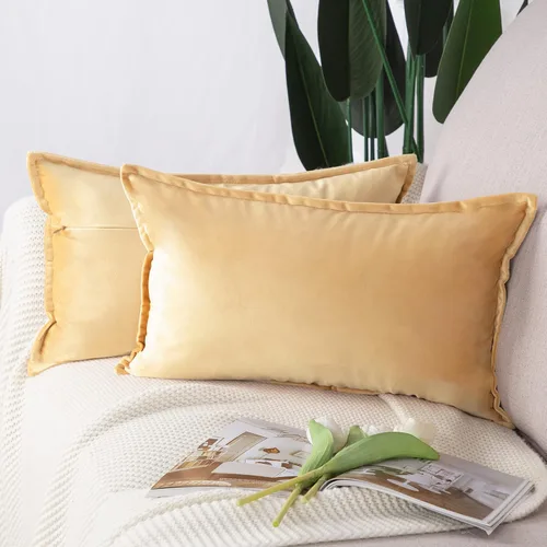 Vista 42 de MADIZZ Juego de 2 fundas de almohada decorativas de terciopelo súper suave con borlas, estilo de lujo, funda de almohada para sofá y dormitorio