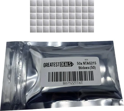 Vista 2 de (11x - 100x) NTAG215 NTAG 215 25mm NFC Calcomanías, Funcionan perfectamente con TagMo (Android) y Placiibo (iOS)! Varios tamaños disponibles.