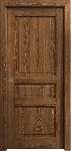 Vista 7 de Puerta corredera de bolsillo de 18 x 84 pulgadas Ego 5012 pintado roble blanco Kit de herrajes para rieles Puerta interior de madera maciza