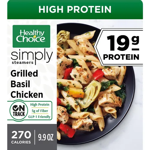 Vista 8 de Healthy Choice Simply Steamers Alfredo de pollo a la parrilla y brócoli, conveniente comida para microondas hecha sin conservantes, comida