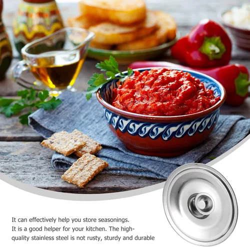 Vista 3 de Cabilock Tapa de sartén de salsa de acero inoxidable solamente 6.3 in Tapa de olla superior para cocinar antiquemaduras