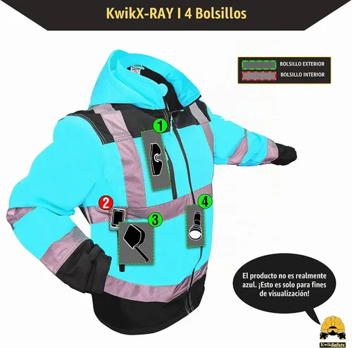 Vista 6 de KwikSafety - Charlotte, NC - Chaqueta de seguridad Softshell AGENT & GALAXY [Diseño Base y Edición Limitada] Clase 3 ANSI Testada OSHA