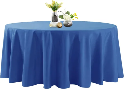 Vista 101 de Mantel de poliéster lavable de 132 pulgadas, resistente a las manchas y a las arrugas, mantel decorativo para mesa de comedor, fiestas de bufé