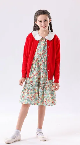Vista 2 de SMILING PINKER cardigan de cuello redondo para niñas