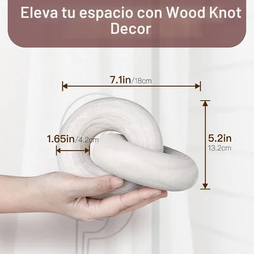 Vista 3 de MINCORD Decoración de nudo redondo de madera
