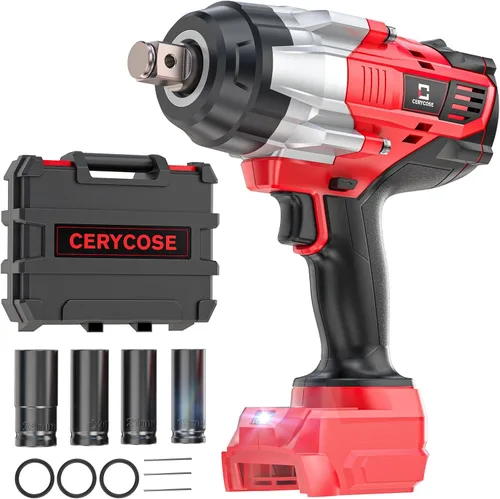 Vista 11 de Llave de impacto inalámbrica de 1/2 pulgada para batería DeWalt Max20V: Llave de impacto de alto torque de 1700 pies-libras, herramienta de servicio